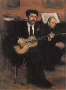 Edgar Degas Lorenzo Pagans Spanish Tenor,and Auguste ge gas,Father of the artist Germany oil painting artist